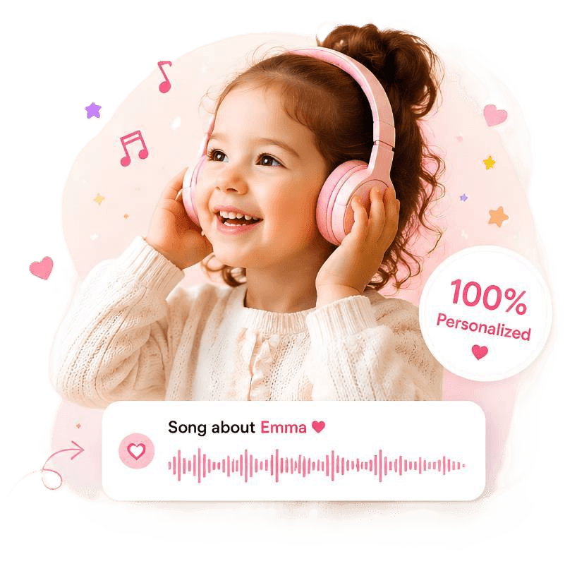 Child listening to music